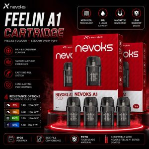 CARTRIDGE NEVOKS FEELIN A1 0.4/0.6/0.8/1.2 OHM